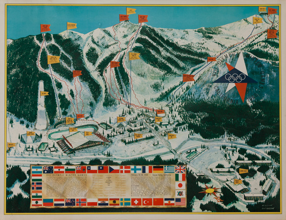 Dp Vintage Posters Original 1960s Squaw Valley Utah Olympics Poster Venue Map