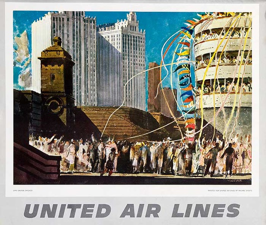 united airlines poster tube