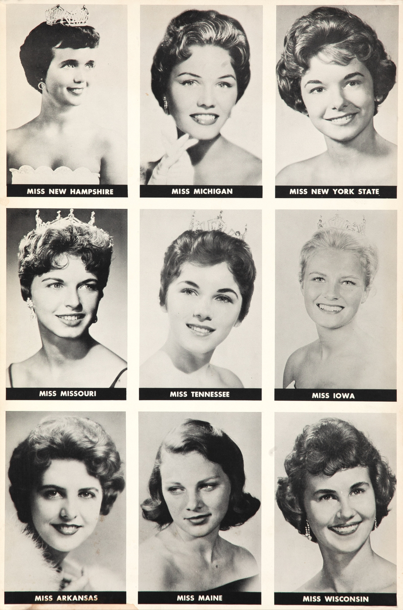 Miss America Contestants Original Beauty Pageant Poster