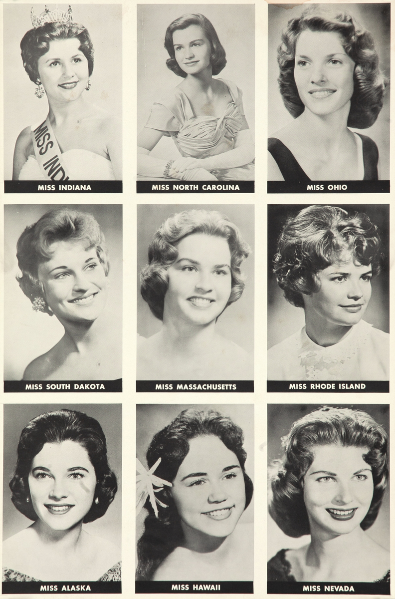 Miss America Contestants Original Beauty Pageant Poster