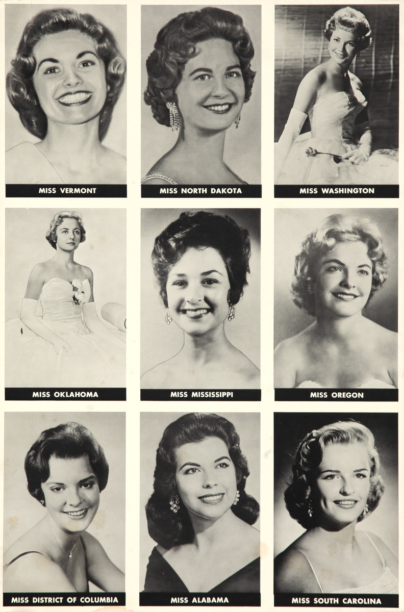 Miss America Contestants Original Beauty Pageant Poster