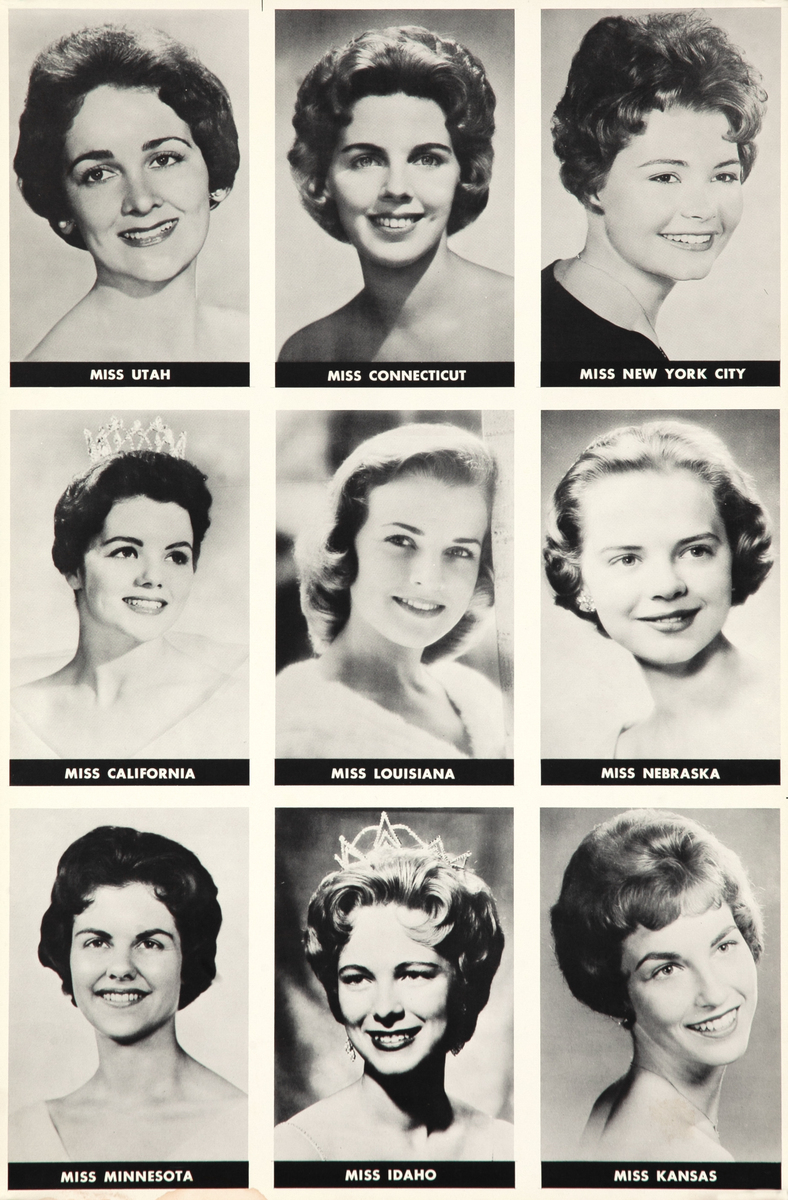 Miss America Contestants Original Beauty Pageant Poster