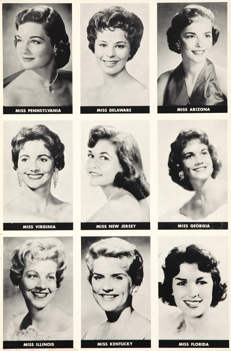 Miss America Contestants Original Beauty Pageant Poster