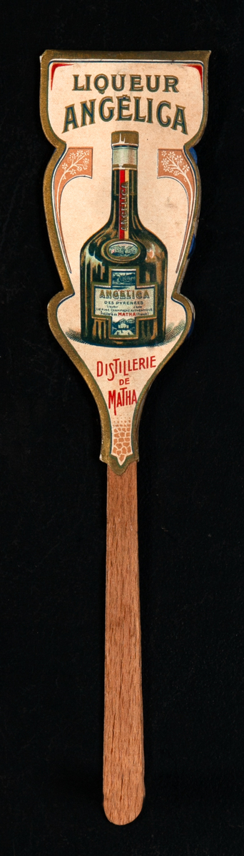 Liqueur Angelica Original Advertising Fan