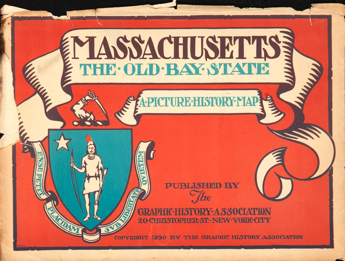 Massachusetts The Old Bay State Original Picture History Map 