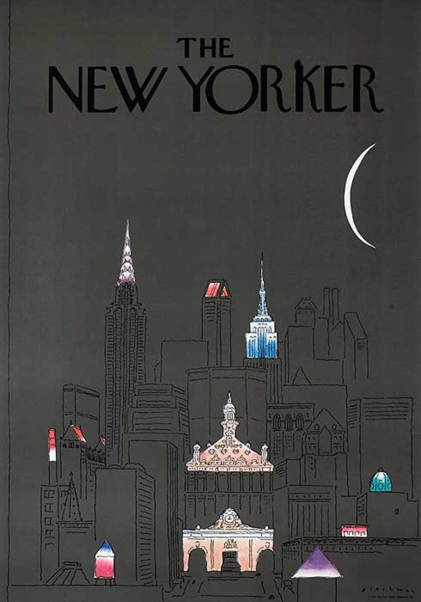 The New Yorker Magazine Original Advertising Poster Skyscrapers | David ...