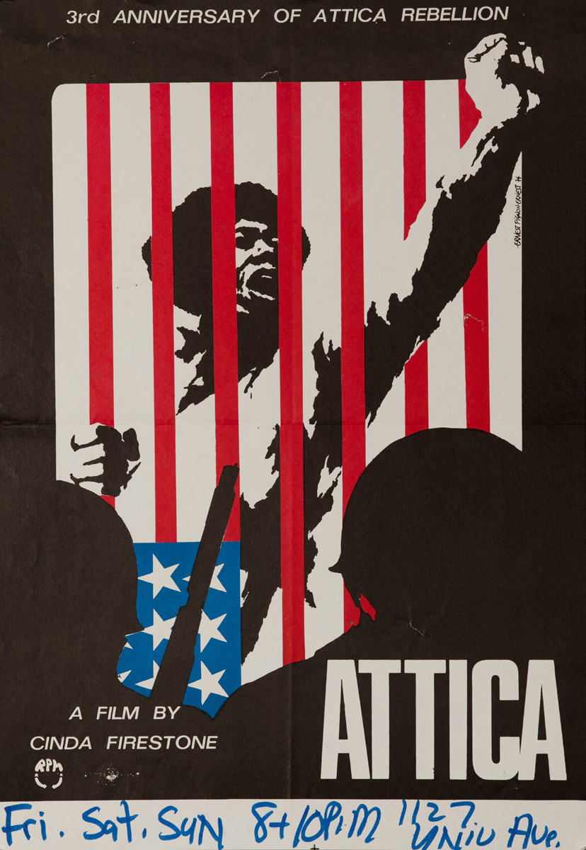 Attica, A film by Cinda Firestone, Original American Protest Poster