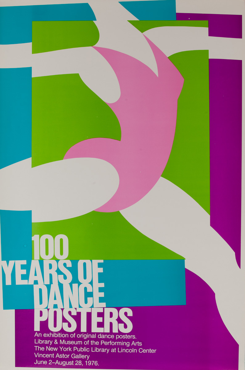100 Years of Dance Posters held at the Museum of the Performing Arts in Lincoln Center. Original Poster