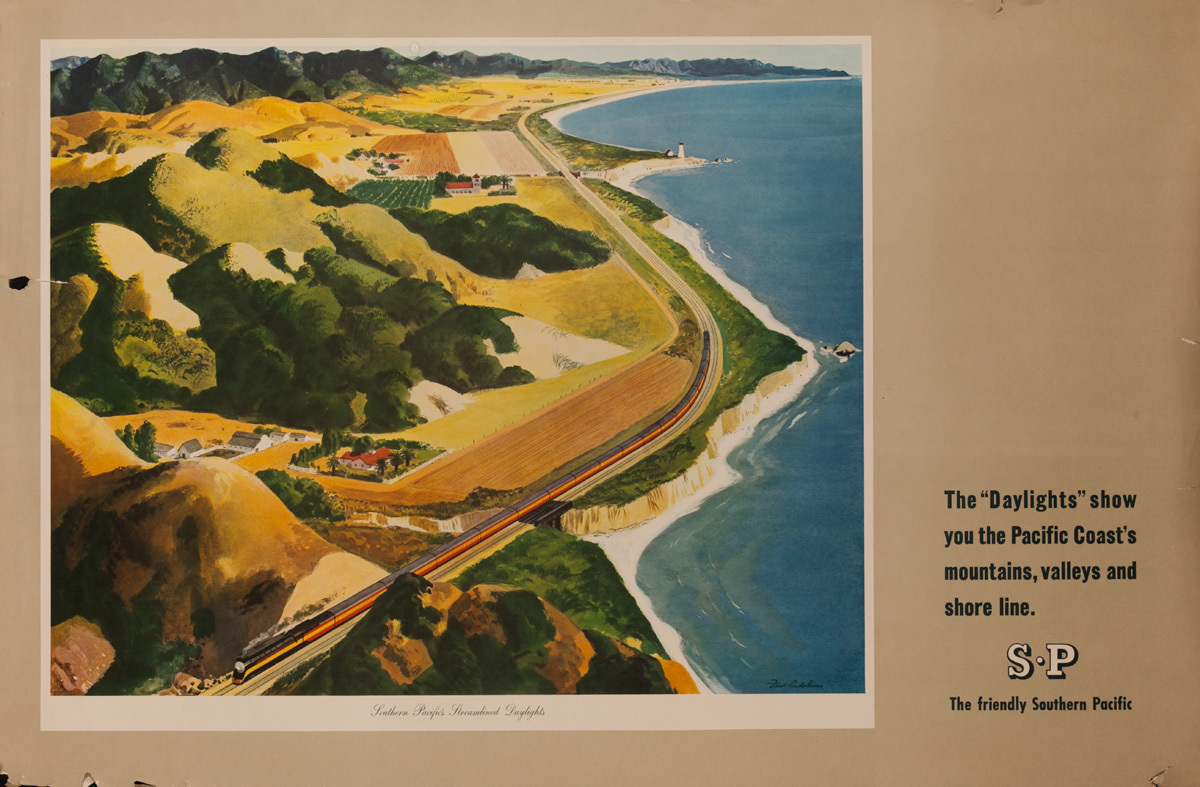 The Southern Pacific Daylight, Original American Railroad Travel Poster