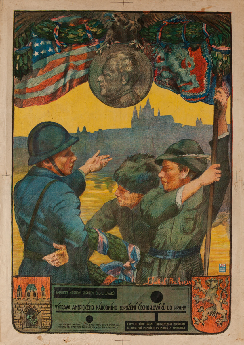 Original Czech Legion 10th Anniversary of Independence Poster