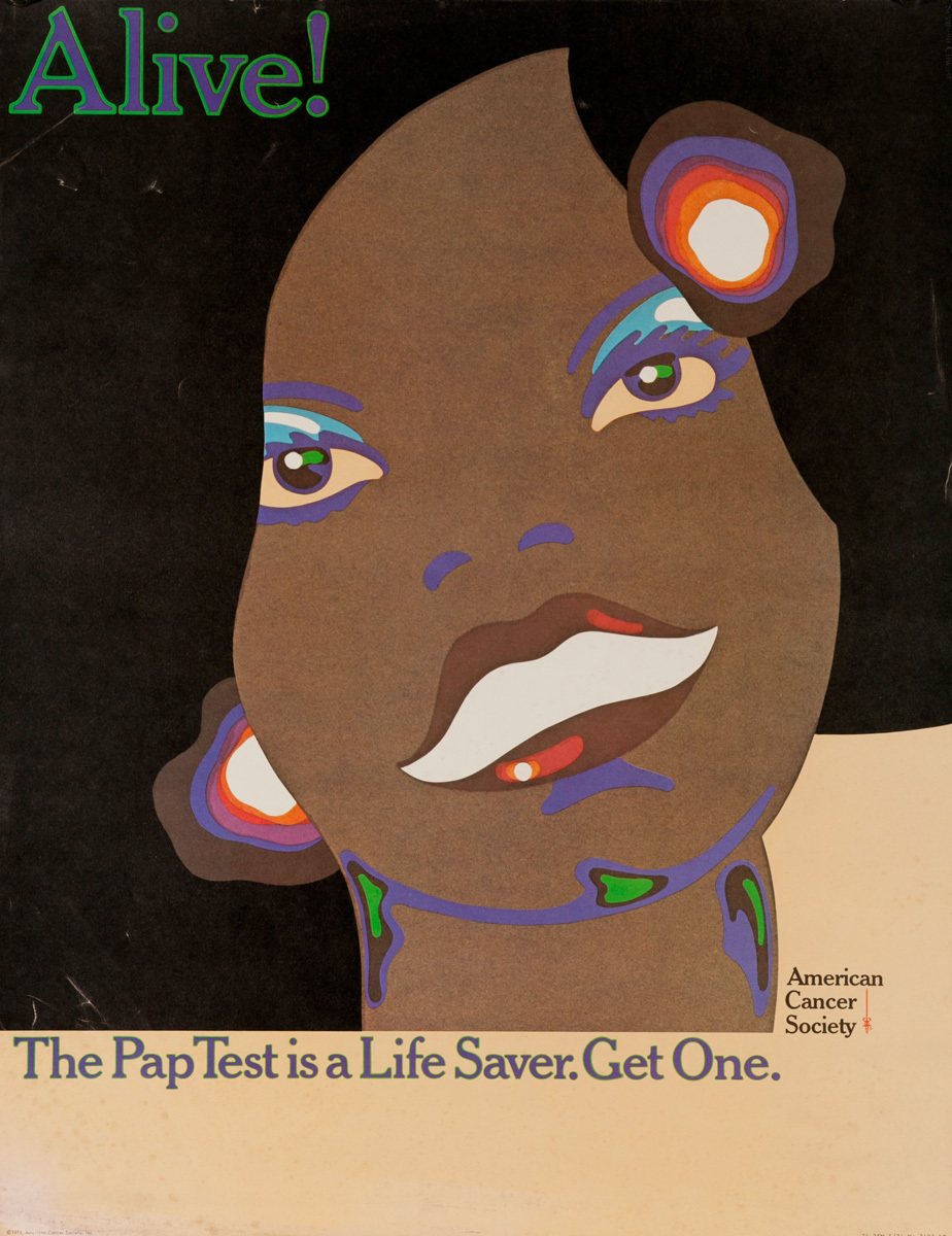 Alive, American Cancer Society, Pap Test is a Life Saver Original Health Poster 
