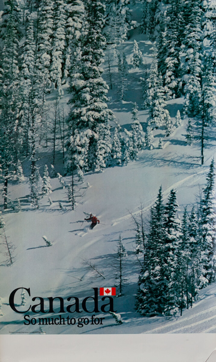 Canada, So Much to Go For Original Travel Poster Ski Photo
