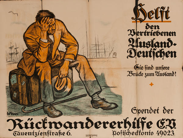 Helft Den Vertriebenen Auslandsdeutschen Original Post Wwi German