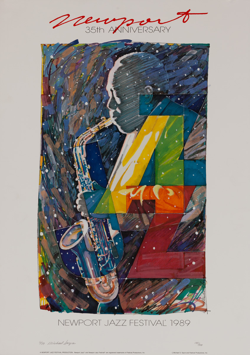 Newport Jazz Festival Original Concert Poster, 1989