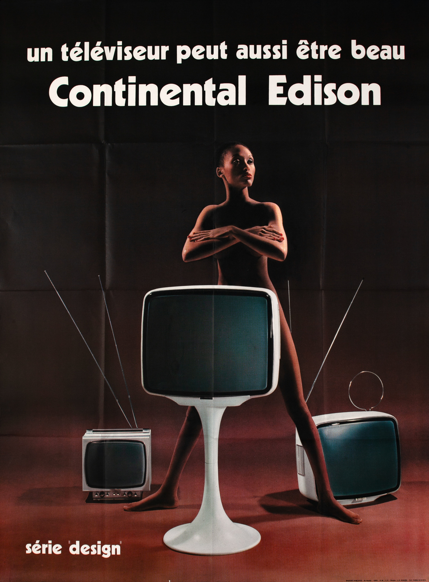A Television Can Also be Beautiful, Original Continental Edison French Advertising Poster