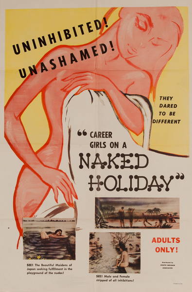 Career Girls On A Naked Holiday Original American X Rated Adult Movie Poster David Pollack Vintage Posters