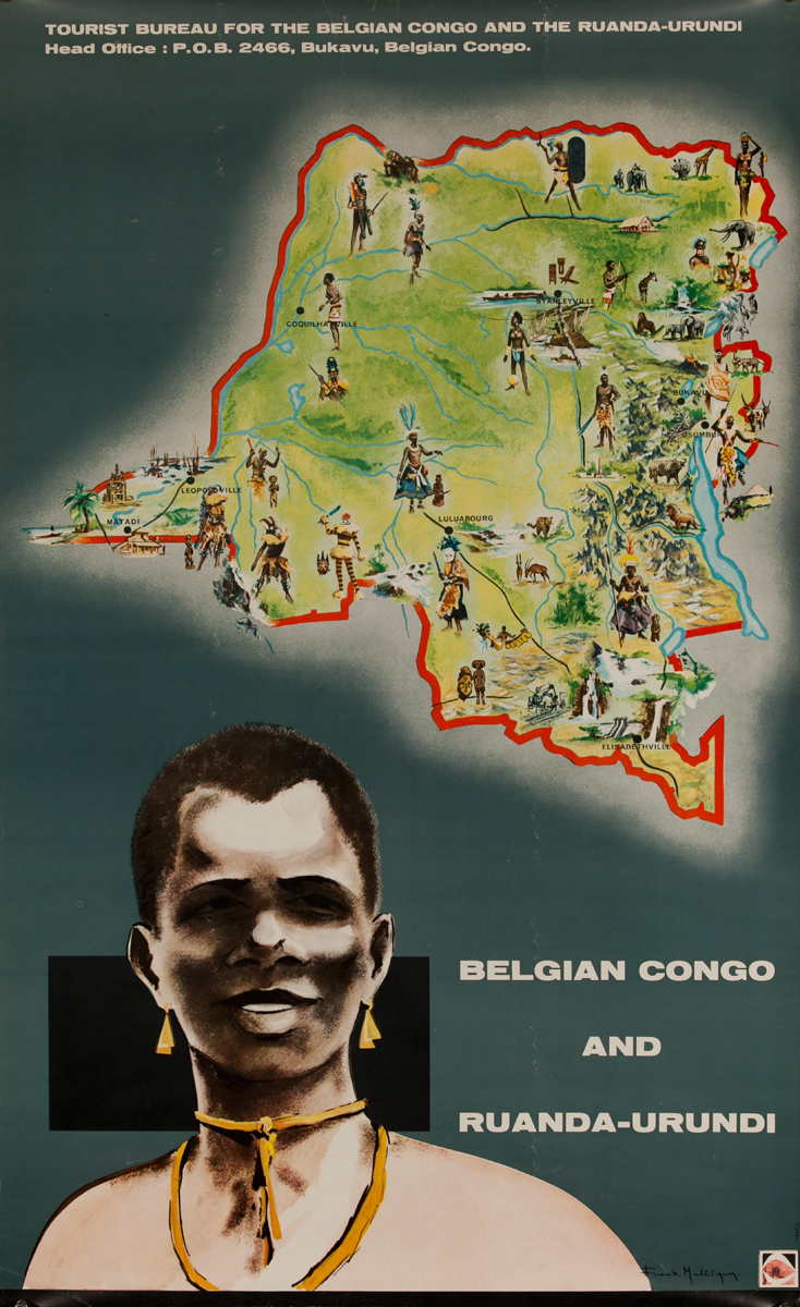 Belgian Congo and Ruanda-Urundi, Original African Travel Poster