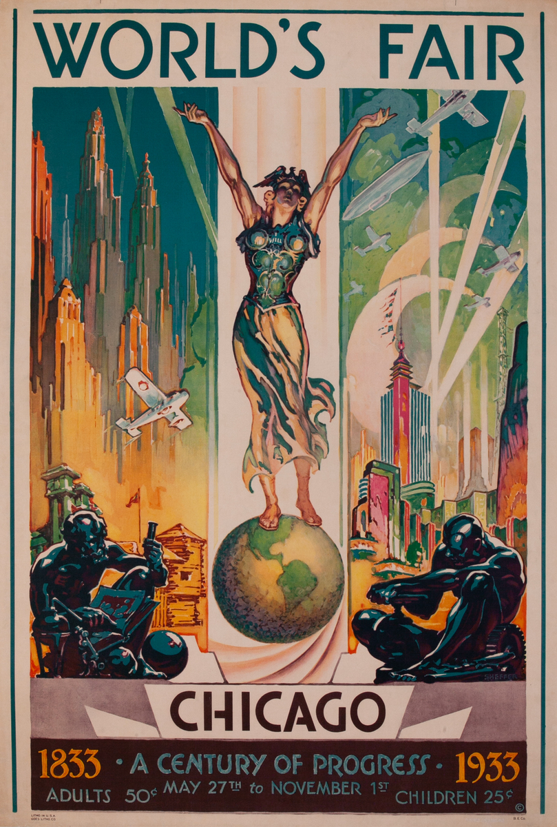 1933 Chicago A Century of Progress World's Fair Poster