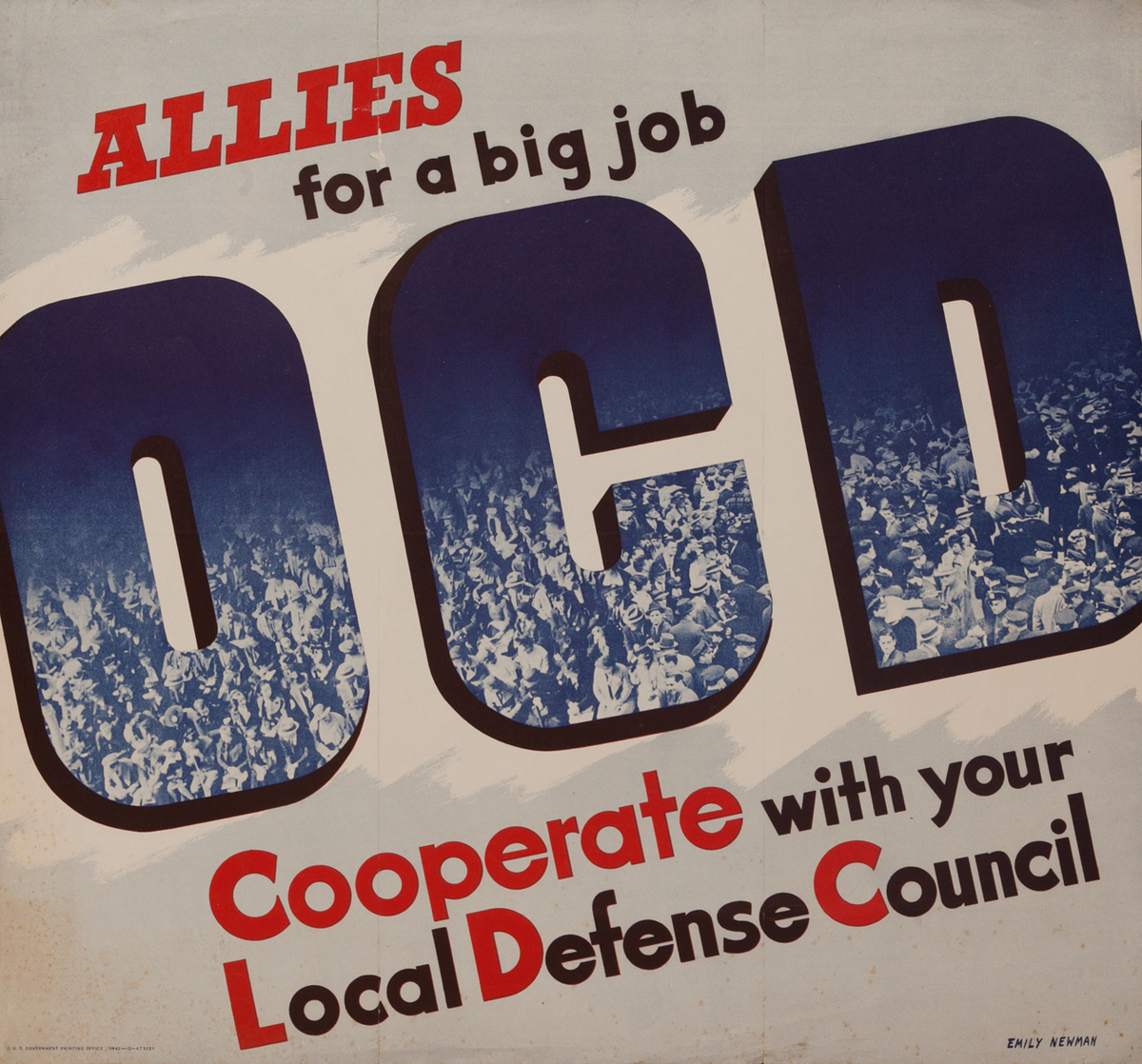 Allies for a Big Job. OCD, Original American WWII Poster