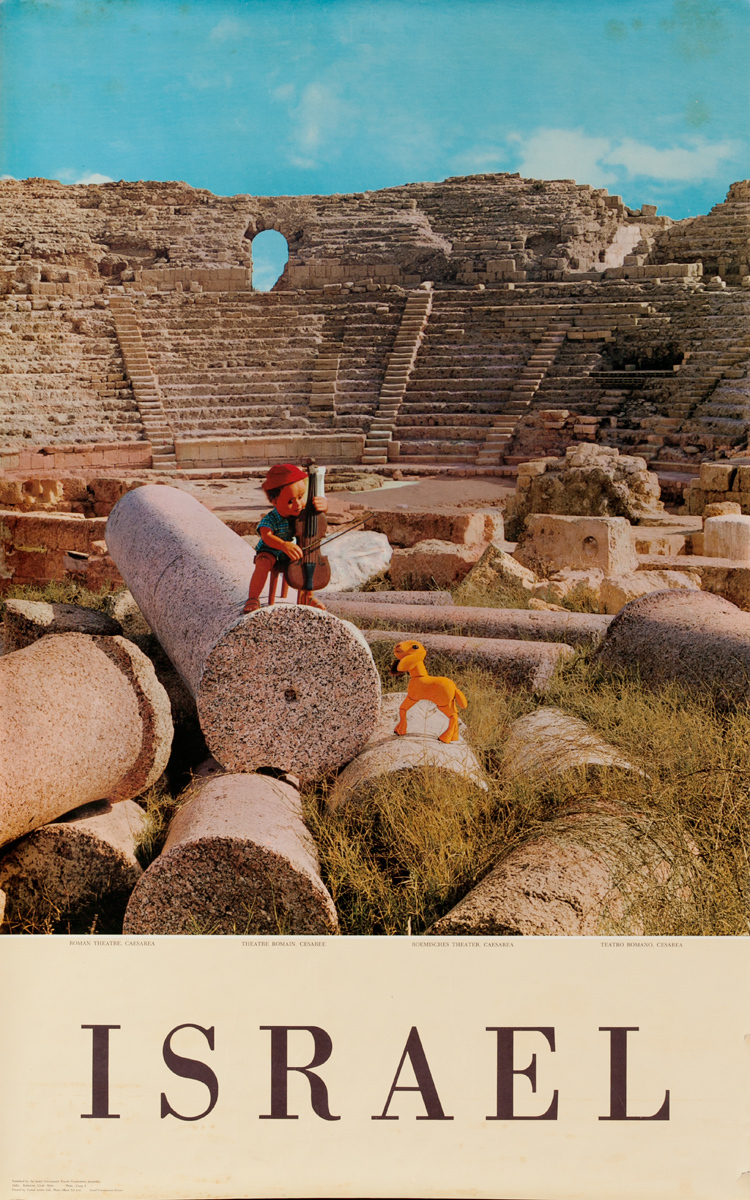 Israel, Roman Theatre, Caesarea Original Travel Poster