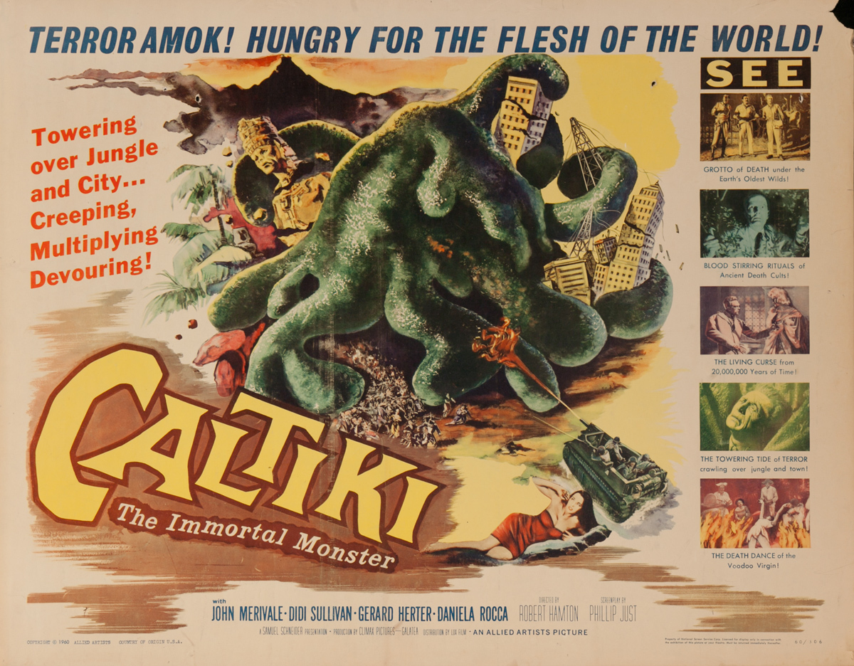 Caltiki, The Immortal Monster, Original American Horror Movie Poster