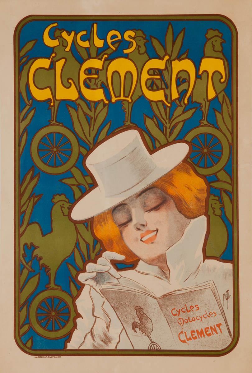 Cycles Clement Original French Bicycle Advertising Poster