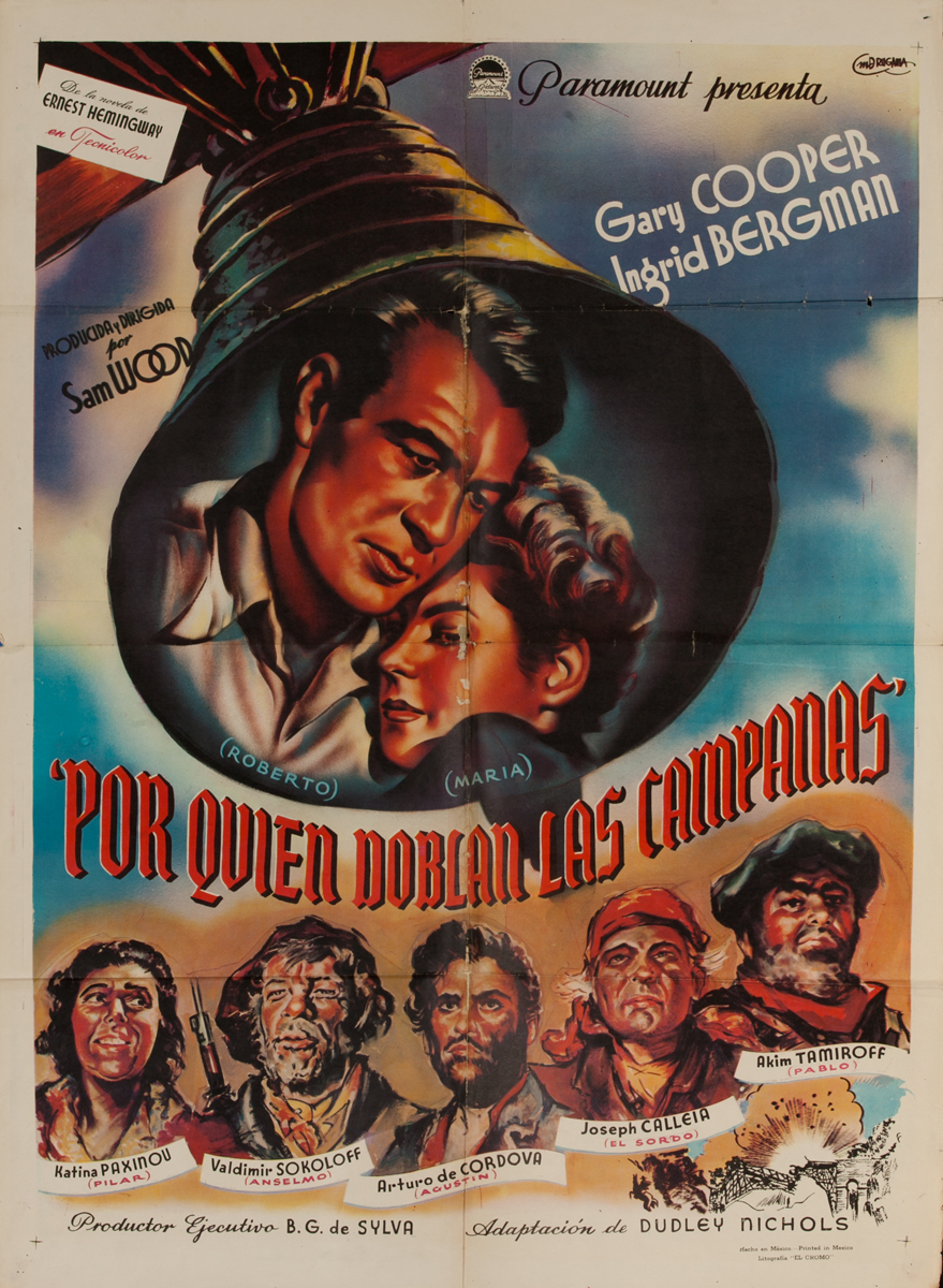 For Whom the Bell Tolls, Mexican Release Movie Poster