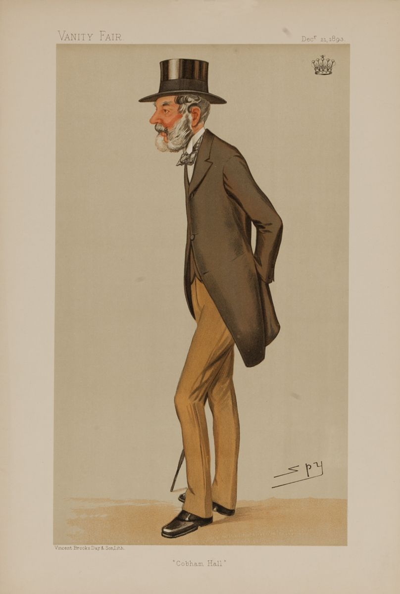 Cobham Hall, Vanity Fair Caricature Lithograph by Spy, The Earl of Darnley