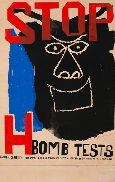 Stop H-Bomb Tests, Protest Poster | David Pollack Vintage Posters