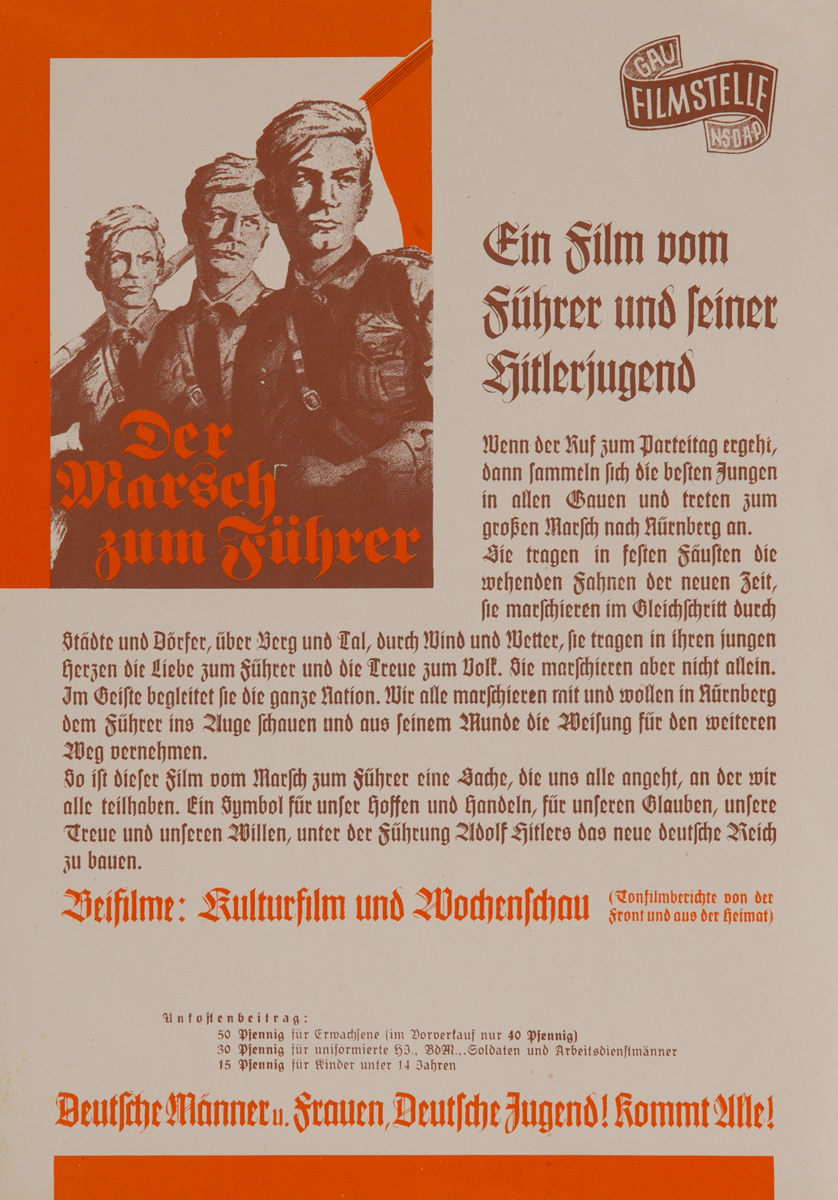 Der Marsch zum Führer WWII German Movie Poster