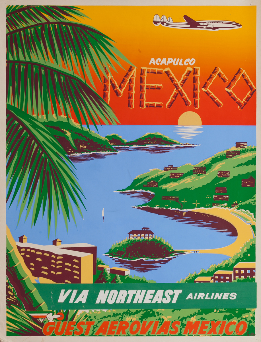 Old Travel Poster reproduction Mexico