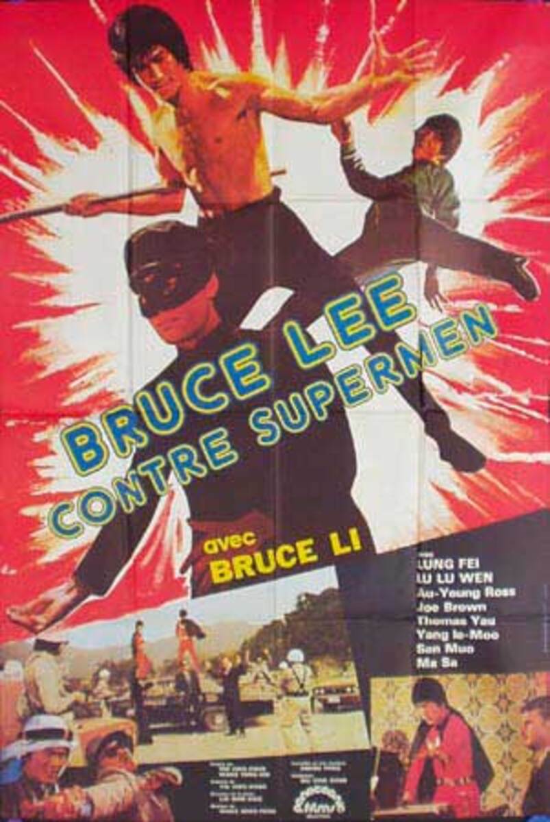 Bruce Lee Supermen Original Vintage Movie Poster  French Release