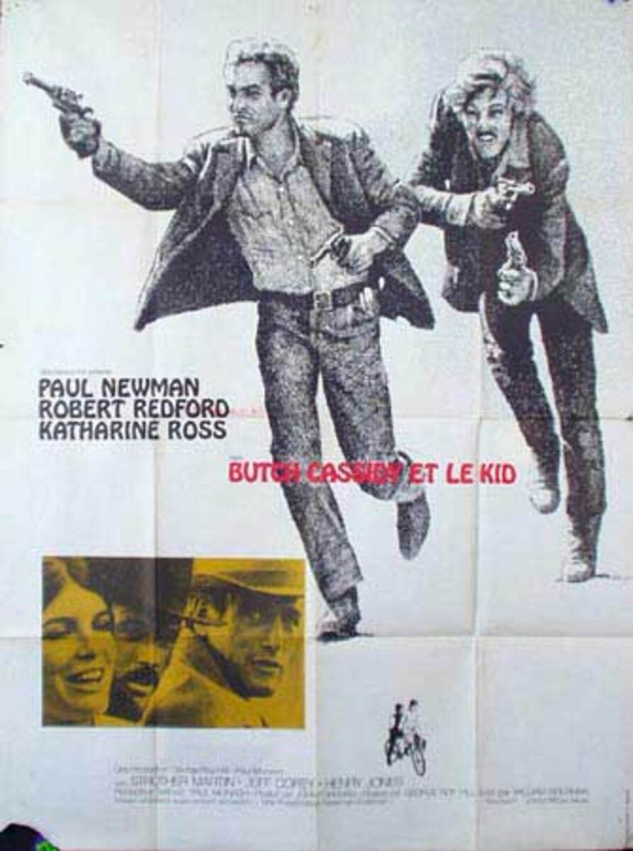 Butch Cassidy and the Sundance Kid Original Vintage Movie Poster  French Release