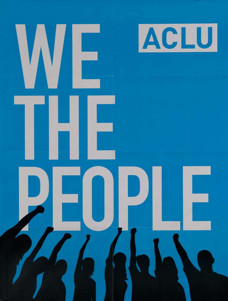 ACLU We the People, anti-Muslim ban protest poster 