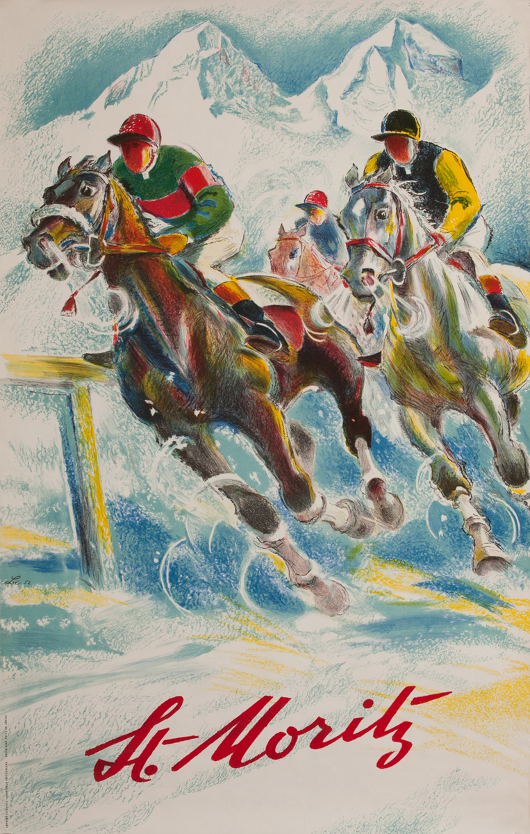 St Moritz Winter Horse Race Poster