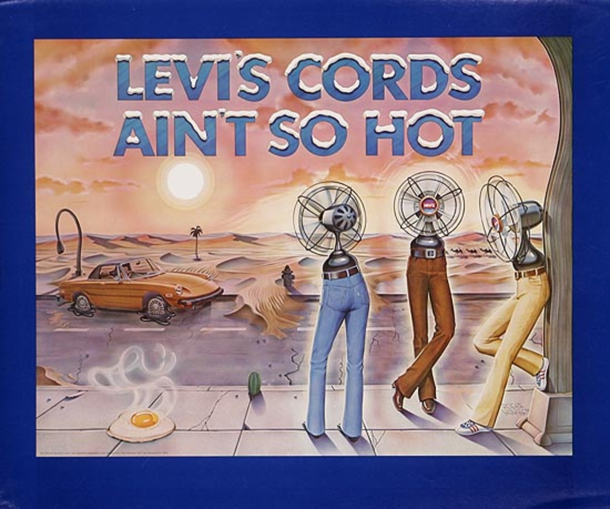 Levi's Cords Ain't So Hot Original Advertising Poster 