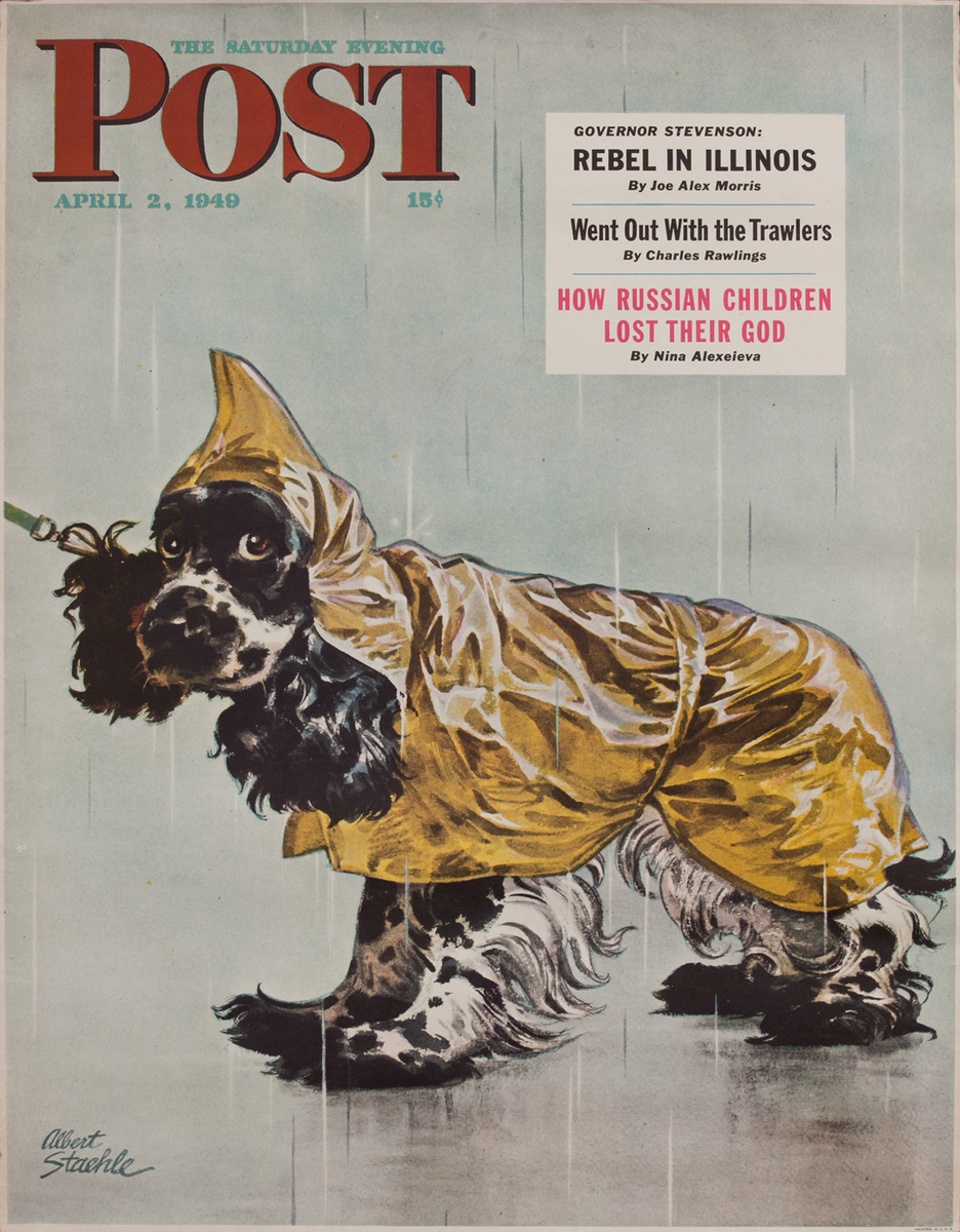 Saturday Evening Post, April 2, 1940 Newstand Advertising Poster