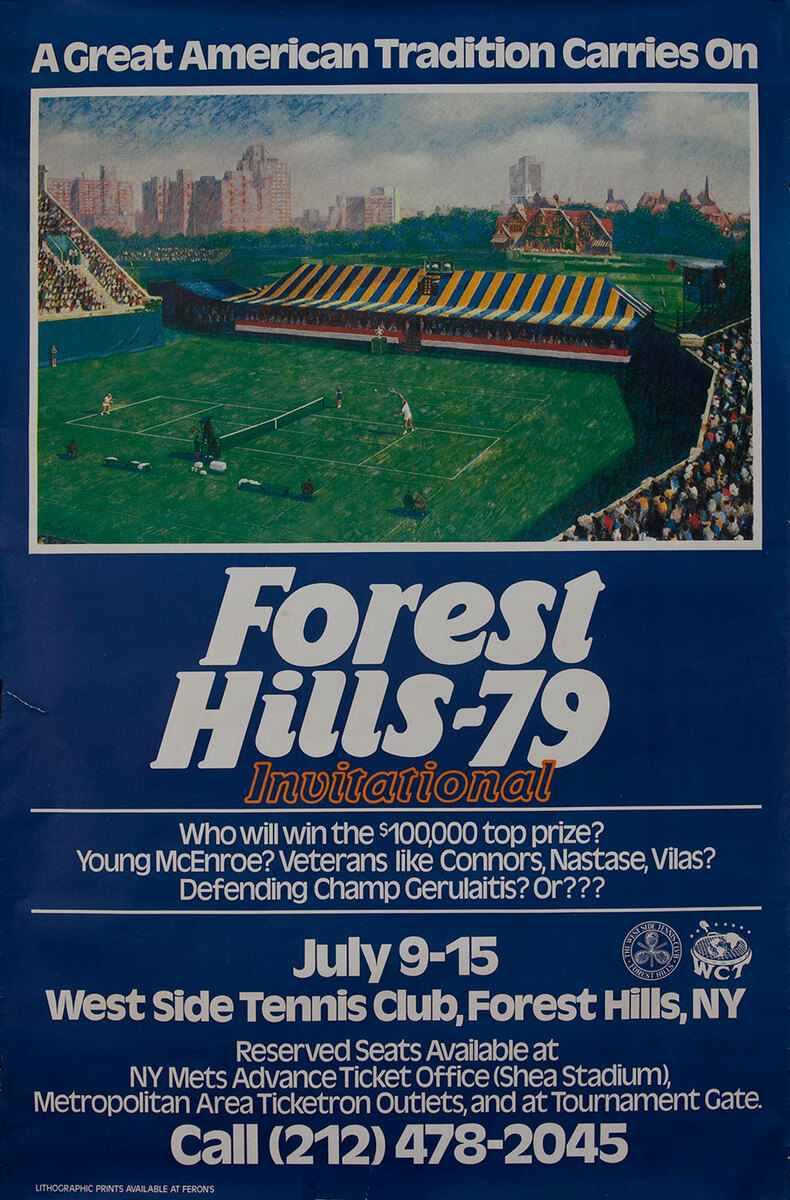 Forest Hills -79 International, New York Tennis Tournament Poster 