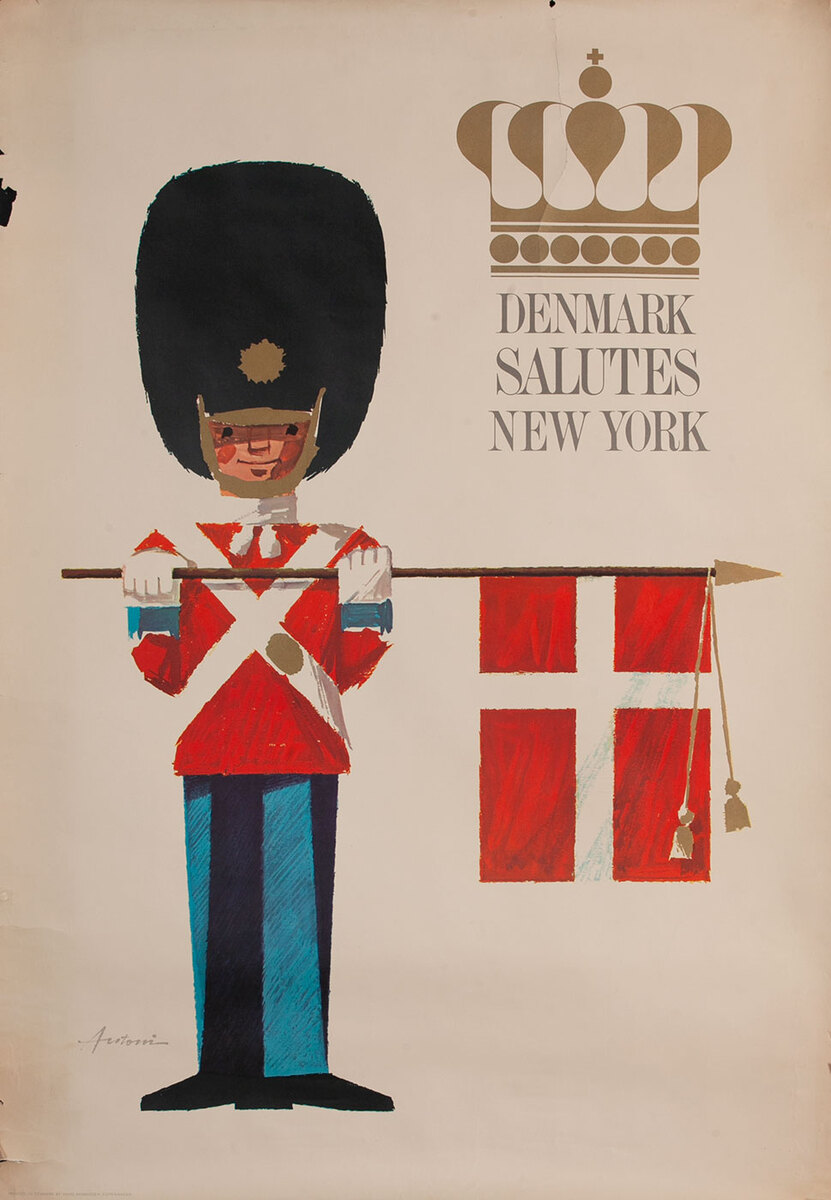 Denmark Salutes New York Travel Poster