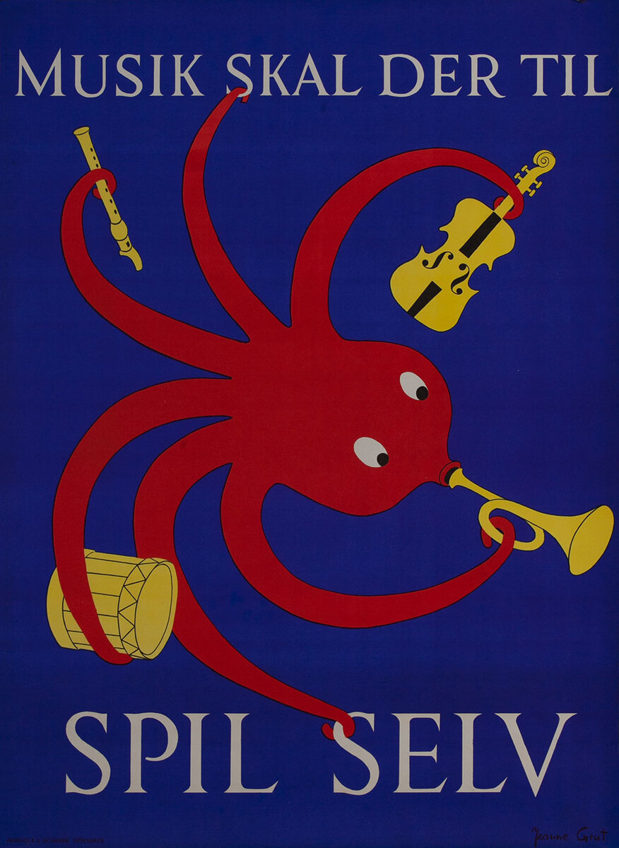 Musik skal der tilm-  SPIL Selv Danish Poster