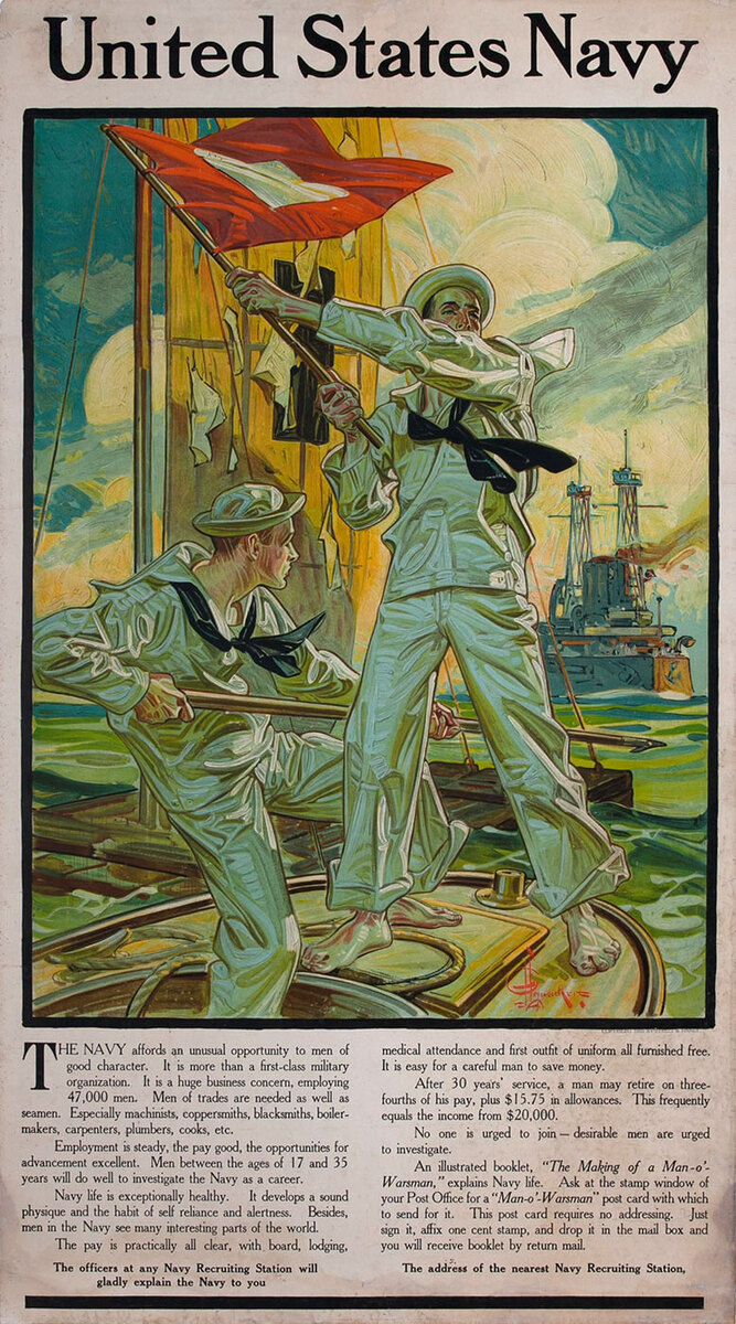 United States Navy pre-WWI Recruiting Poster
