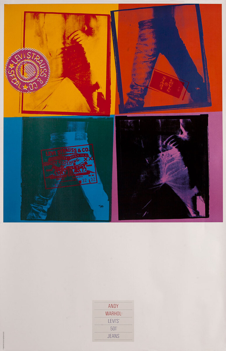 Andy Warhol Levi's 501 Jeans -Advertising Poster