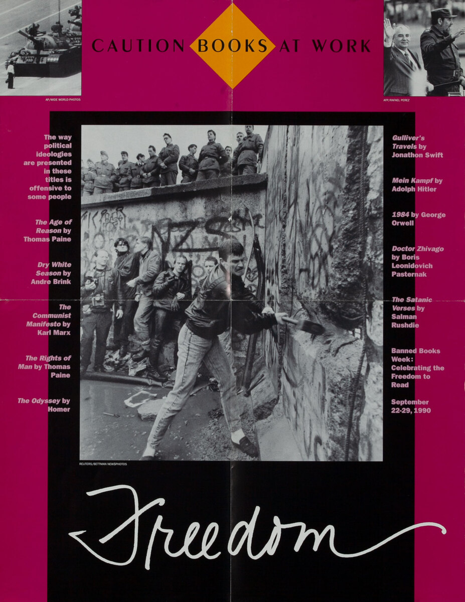Banned Book Week 1990 Poster - Freedom
