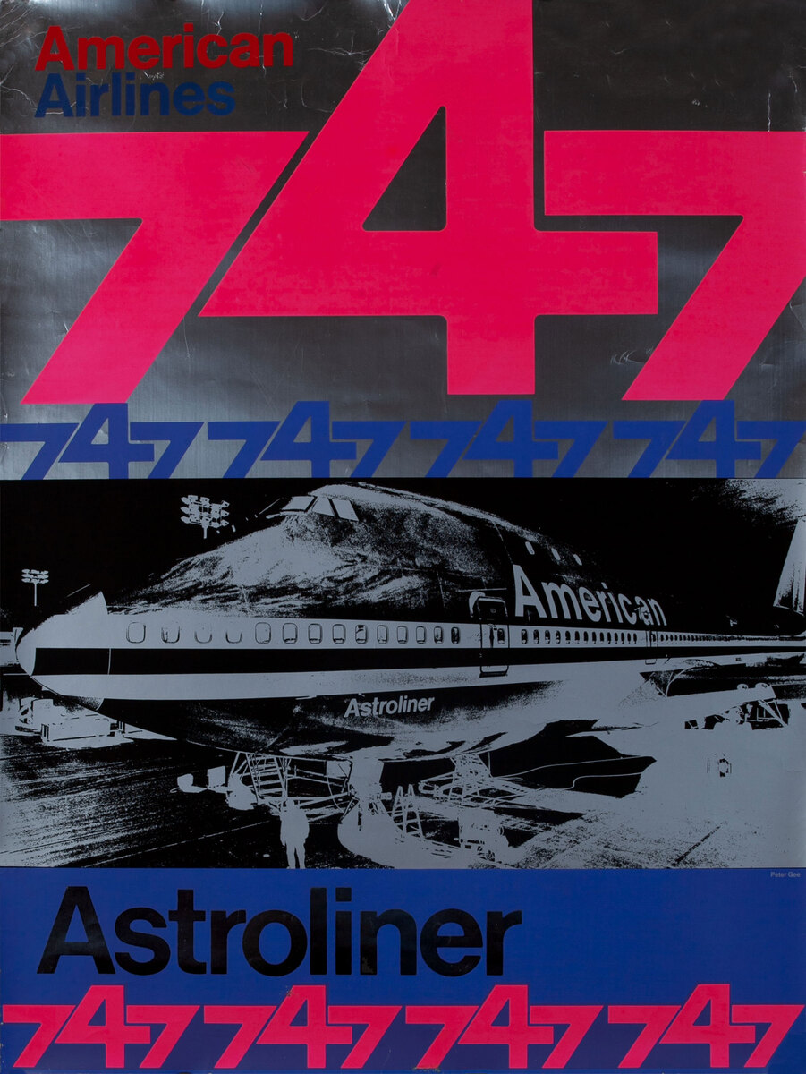 American Airlines Astroliner 747 Poster