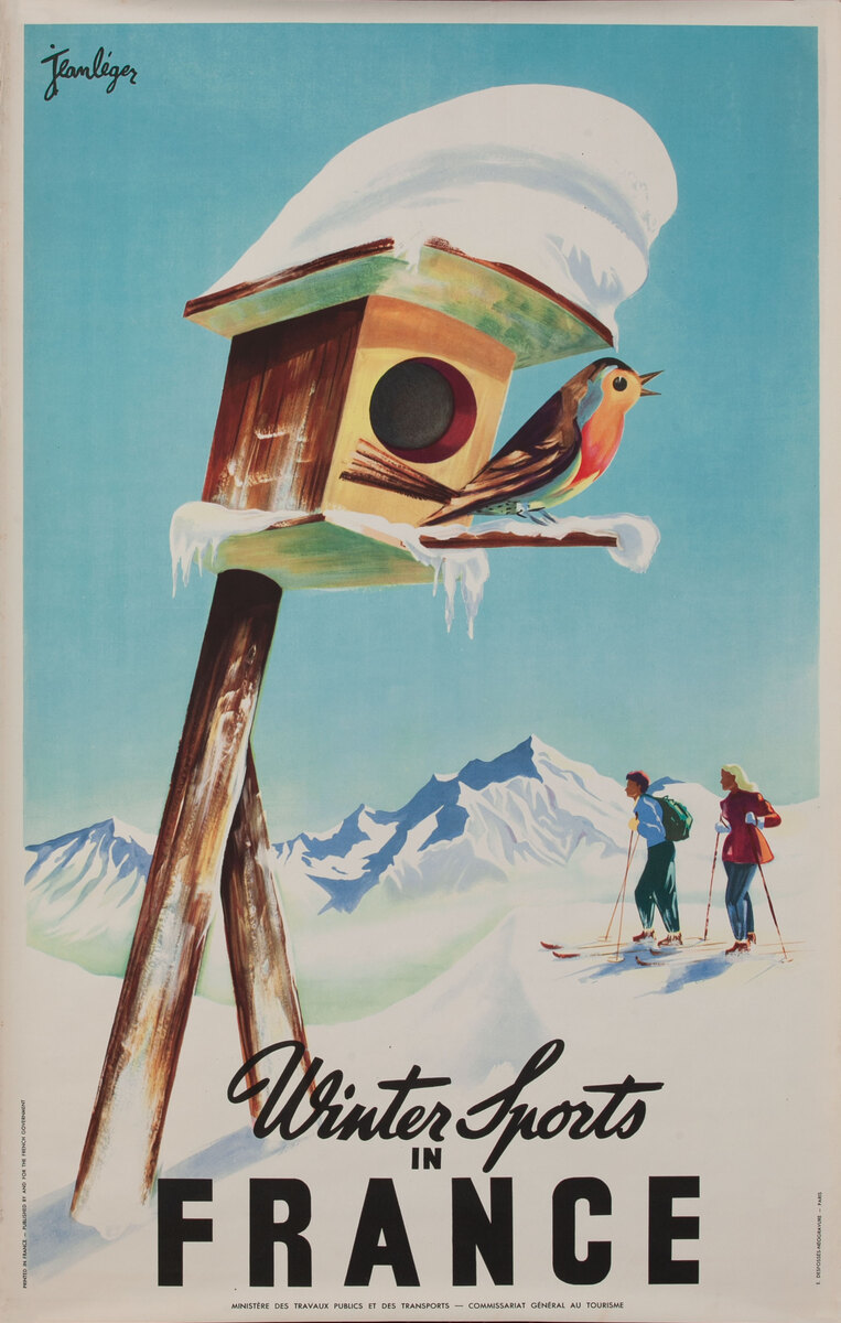 Winter Sports in France - Skiers at birdhouse