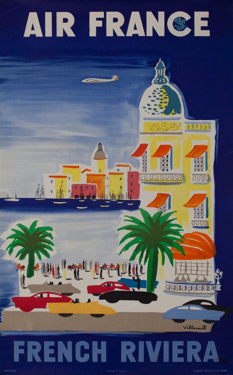 Air France French Riviera (Cote D’Azur) Travel Poster