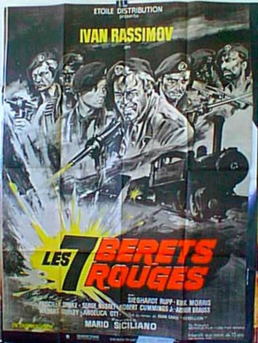 7 Red Berets Original French Movie Poster