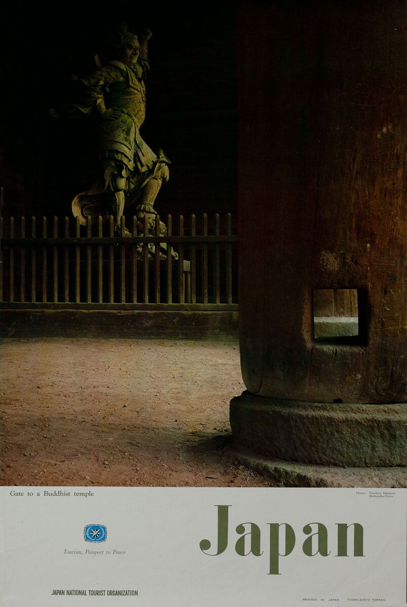 Gate to a Buddhist Temple- Japan National Tourist Organization Poster