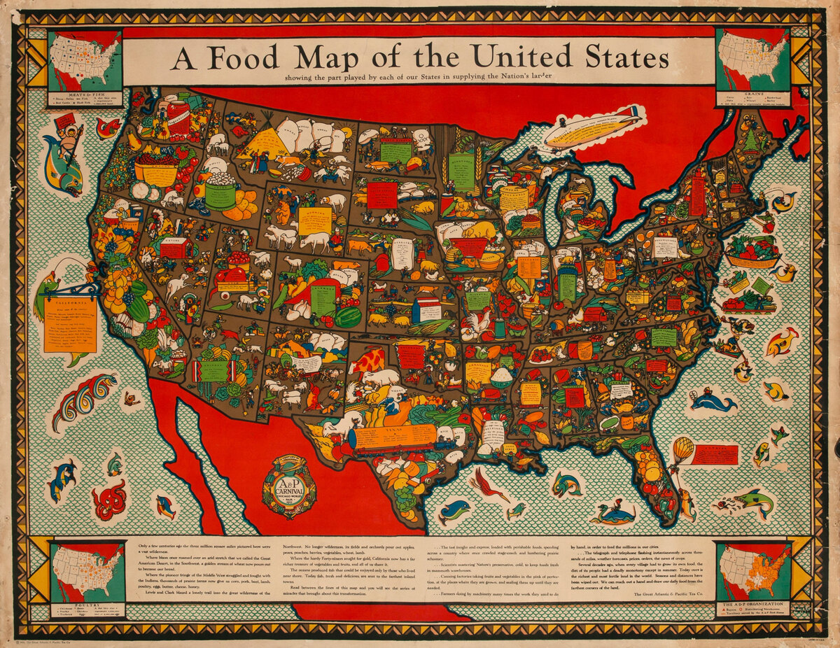 A Food Map of The United States