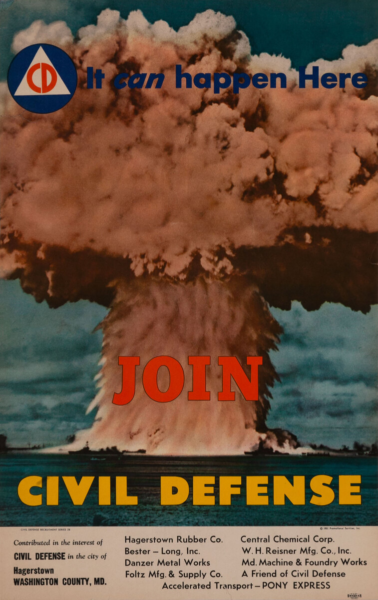  It Can Happen Here - Join Civil Defense Poster large